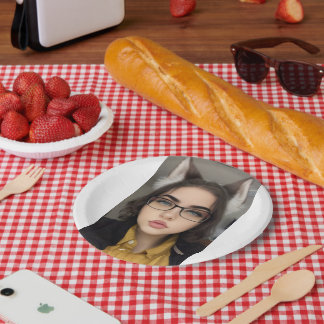 Plato De Papel Placas Chicas Neko Wolf