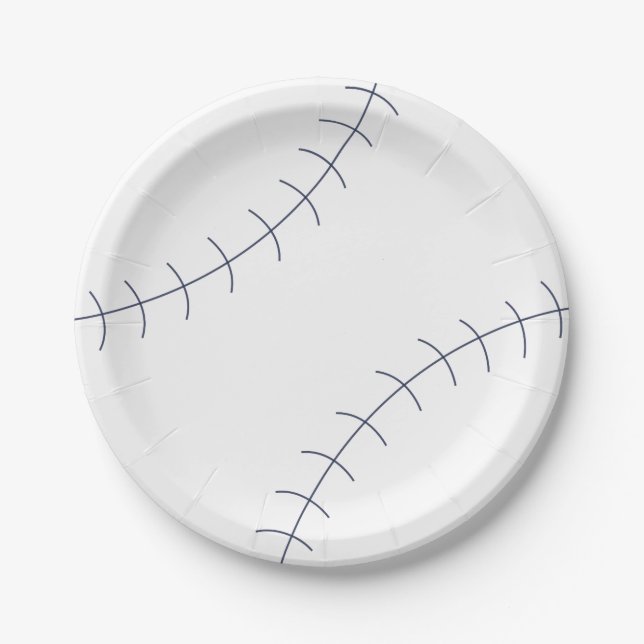 Plato De Papel Placas clásicas de Fiesta de béisbol (Anverso)