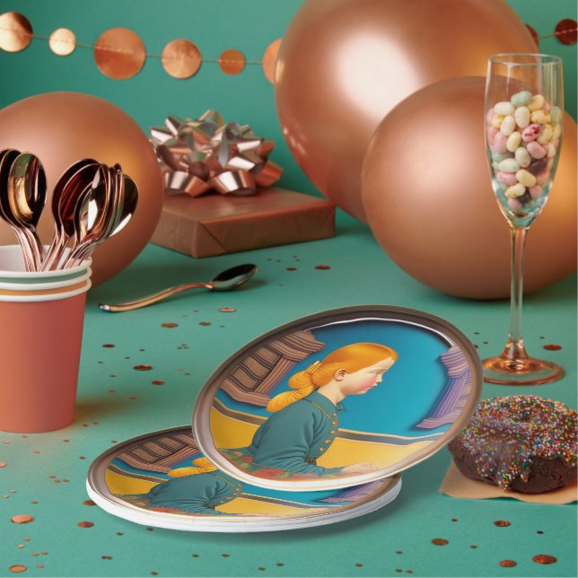 Plato De Papel Placas clásicas de papel de diseño infantil (Multi)