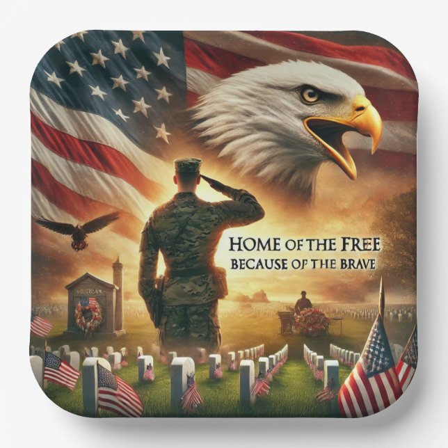 Plato De Papel Placas conmemorativas del día (Anverso)