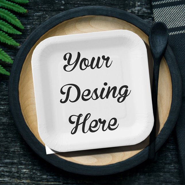 Plato De Papel Placas cuadradas de papel de ducha de Personalizad (Subido por el creador)