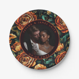 Plato De Papel Placas Cute Rosa Bridal Ducha Boda Para Pareja