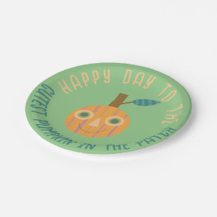 Plato De Papel Placas Cutest de calabaza