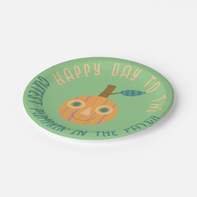 Plato De Papel Placas Cutest de calabaza (Angular)