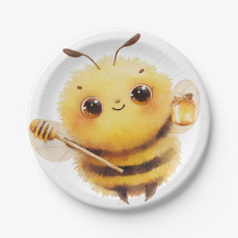 Plato De Papel Placas de abejas amigables