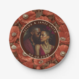 Plato De Papel Placas De Anemones Vintage Para Recuerdos Bodas