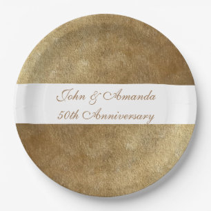 Plato De Papel Placas de aniversario personalizadas con barras de