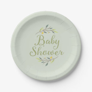 Plato De Papel Placas de Baby Shower del bosque del arbolado