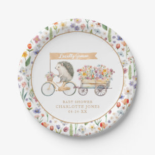 Plato De Papel Placas de Baby Shower rusticas de seda - de cultiv