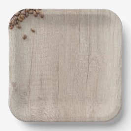 Plato De Papel Placas de café rusticas