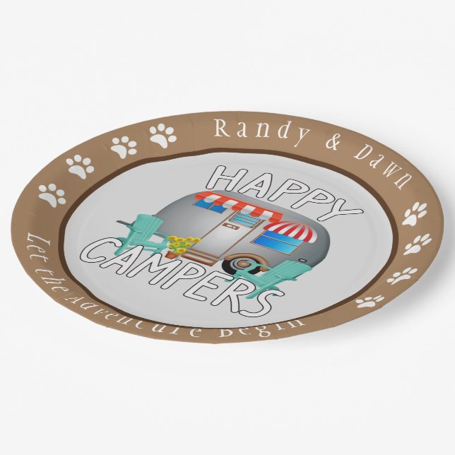 Plato De Papel Placas de camping personalizadas (Angular)