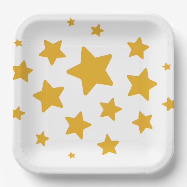 Plato De Papel Placas de clúster de estrellas (Anverso)