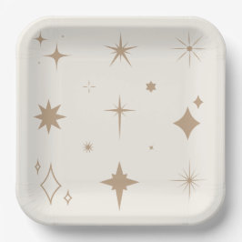 Plato De Papel Placas de colección de Estrellas esparcen