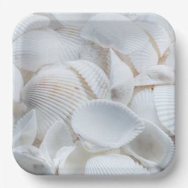 Plato De Papel Placas de conchas costeras