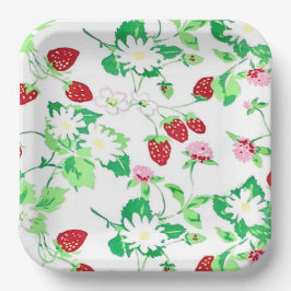 Plato De Papel Placas de cumpleaños de Berry