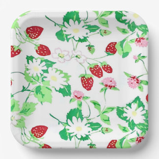 Plato De Papel Placas de cumpleaños de Berry