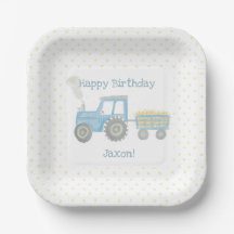 Placas de cumpleaños de personalizado Tractor