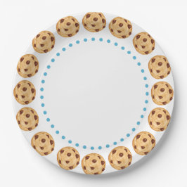 Plato De Papel Placas de cumpleaños para leche y galletas