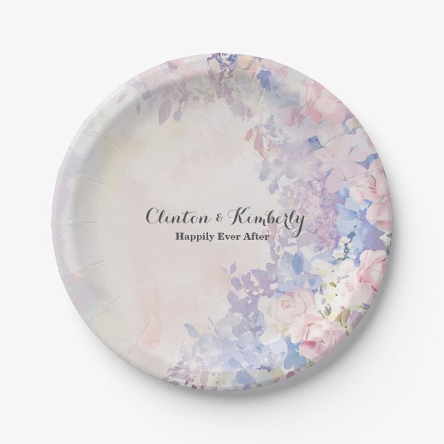 Plato De Papel Placas de Fiesta Allessandra o cuenco - Personaliz (Anverso)