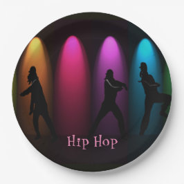 Plato De Papel Placas de fiesta de cumpleaños de Chica Hip Hop