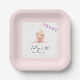 Plato De Papel Placas de fiesta de cumpleaños de gimnasia