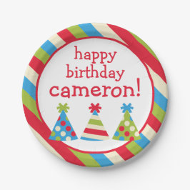 Plato De Papel Placas de fiesta de cumpleaños personalizadas para