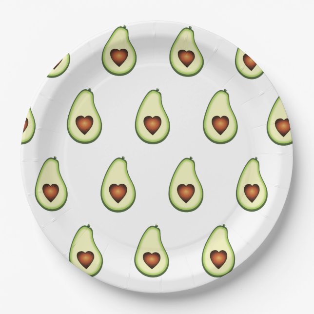 Plato De Papel Placas de Fiesta de papel - Aguacate (Anverso)