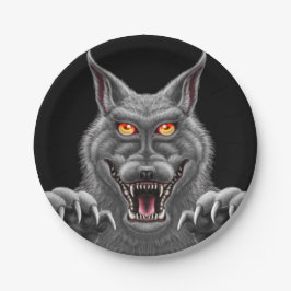 Plato De Papel Placas de Fiesta de papel de Werewolf Fierce