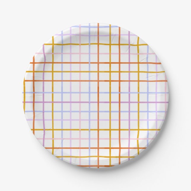 Plato De Papel Placas de fiesta de primavera (Anverso)