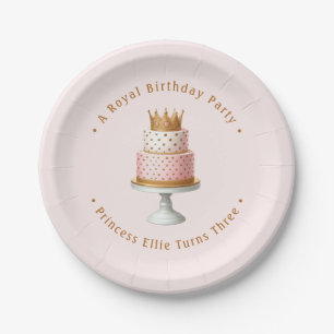 Plato De Papel Placas de Fiesta rosado Princesa