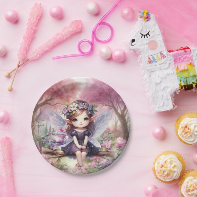 Plato De Papel Placas de fiesta temática de hadas (Fiesta)