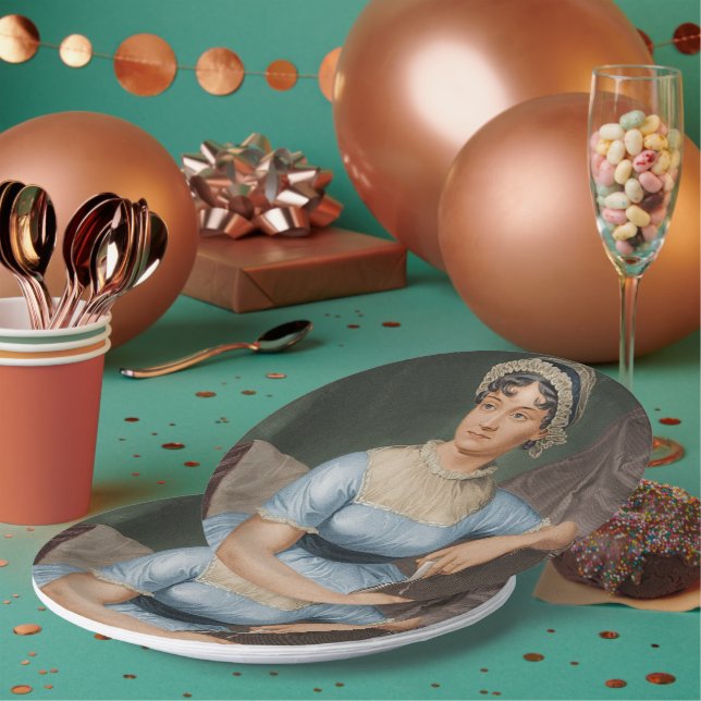 Plato De Papel Placas de Jane Austen (Multi)