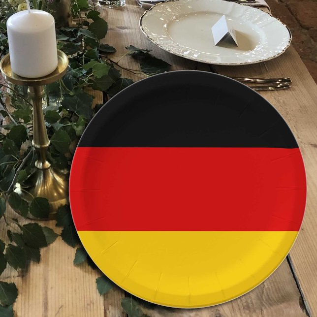 Plato De Papel Placas de la bandera alemana, fiesta, deportes, Al (Subido por el creador)