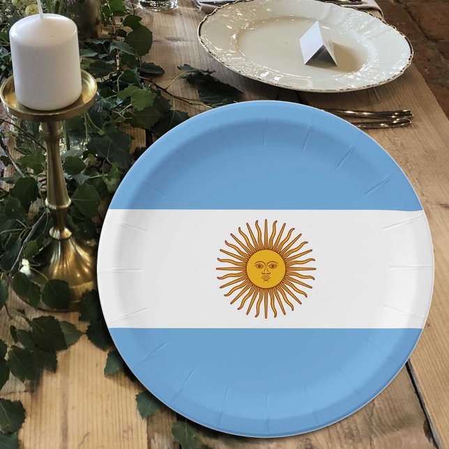 Plato De Papel Placas de la bandera argentina, fiesta, deportes,  (Subido por el creador)