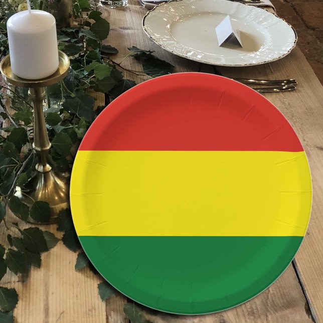 Plato De Papel Placas de la bandera boliviana, fiesta, deportes,  (Subido por el creador)