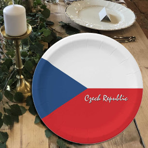Plato De Papel Placas de la bandera checa, fiesta, deportes, Repú