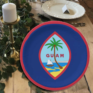 Plato De Papel Placas de la bandera de Guyana, fiesta, deportes, 