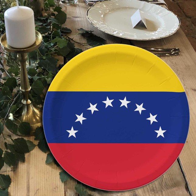 Plato De Papel Placas de la bandera venezolana, fiesta, deportes, (Subido por el creador)