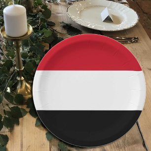 Plato De Papel placas de la bandera yemení, fiesta, deportes, Yem