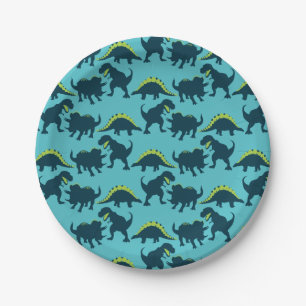 Plato De Papel Placas de la fiesta de cumpleaños de los dinosauri