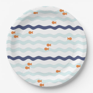Plato De Papel Placas de la fiesta de cumpleaños del Goldfish