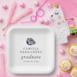 Plato De Papel Placas de la fiesta de graduación del logotipo Mas