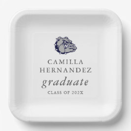 Plato De Papel Placas de la fiesta de graduación del logotipo Mas