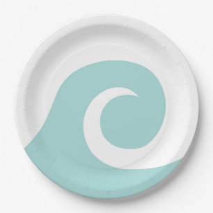 Plato De Papel Placas de las olas oceánicas de las placas de
