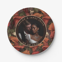 Plato De Papel Placas De Lilies De Calle Desechables Para El Boda