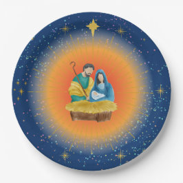 PLATO DE PAPEL PLACAS DE NATIVIDAD