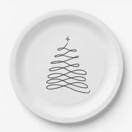 Plato De Papel Placas de Navidades de árbol