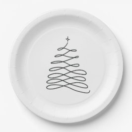 Plato De Papel Placas de Navidades de árbol