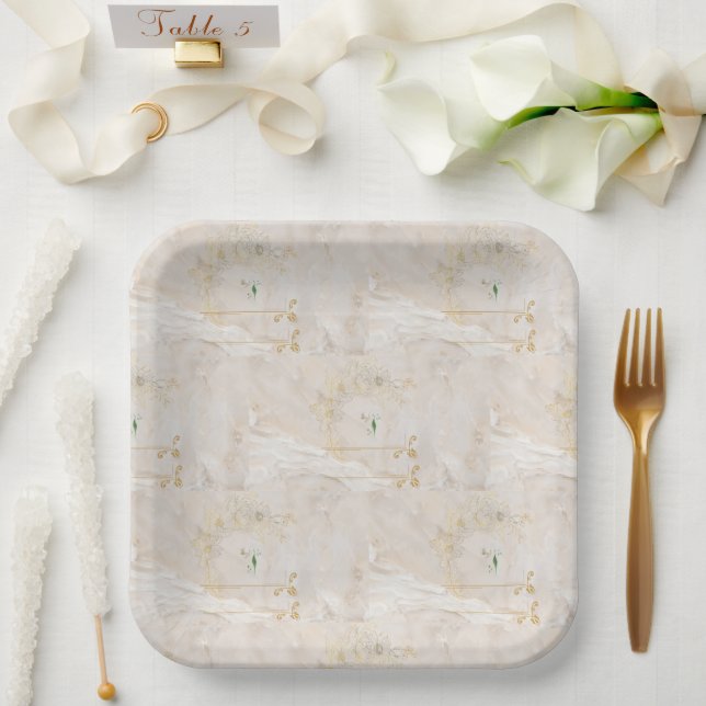 Plato De Papel Placas de papel (Boda)