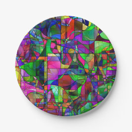 Plato De Papel Placas de papel abstractas
